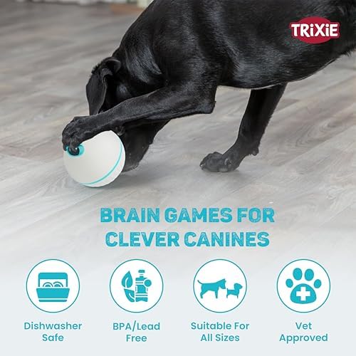 Trixie Treat Tumbler Snack Ball Dog Toy, Level 1 Interactive Treat Dispensing Dog Puzzle, Enrichment Toy, Medium
