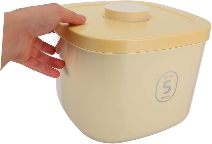 Abaodam Airtight Pet Food Storage Container Vacuum-sealed Small Yellow Grain Bin Moisture-proof Cat and, Small, Yellow