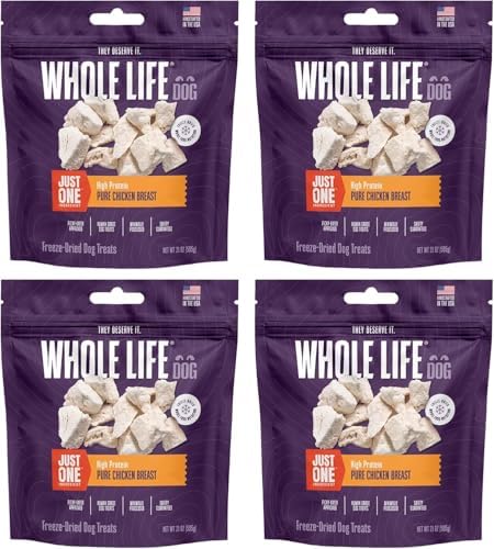 Whole Life Just One Chicken Freeze-Dried Dog Treats - 21 oz (Pack of 4)