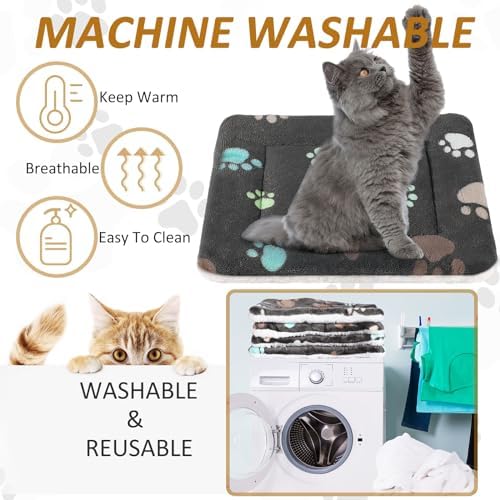 Tuanse 4 Pack Soft Pet Bed Mat Small Dog Crate Fleece