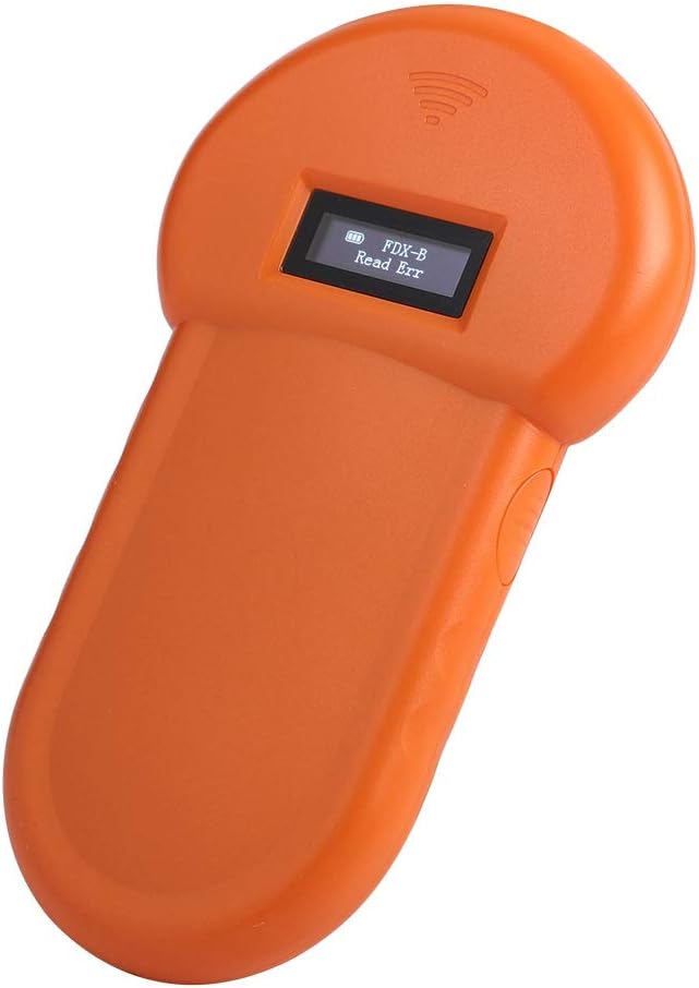 Dpofirs PET Chip Scanner, Microchip Reader, 134.2Khz LCD ISO Chip Animal Reader RFID Dog Microchip Handheld Pet Scanner for Cats and Dogs