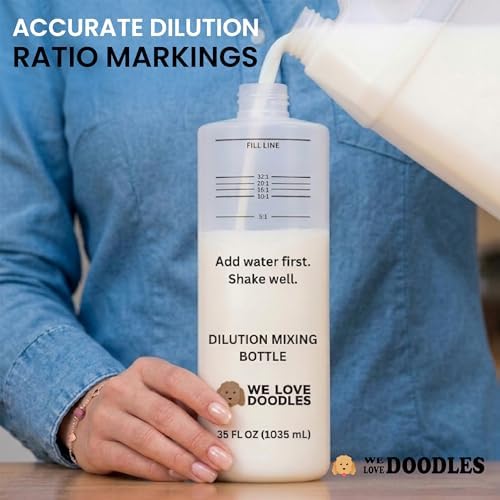 Dilution Bottle for Dog Shampoo, Conditioner & Solutions, 35 oz, 1 Pack