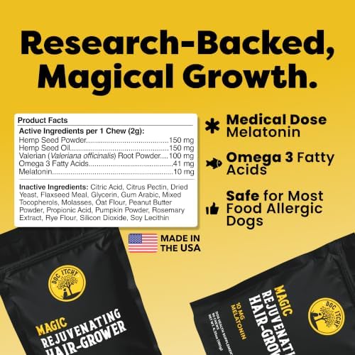Doc Itchy Rejuvenating Hair-Grower: Melatonin for Dog's Hair Growth