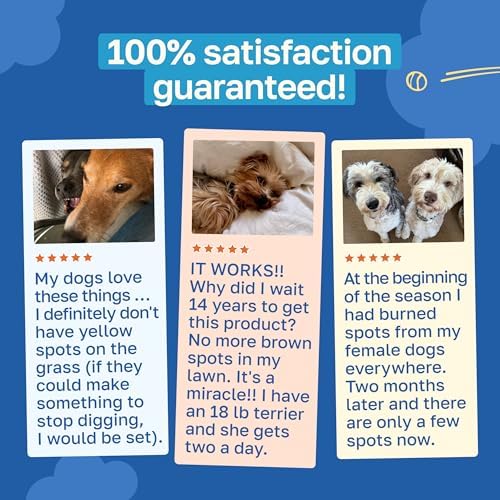 Happy Paws Lawn Saver Supplement, Dog Probiotics, 100 Soft Chews