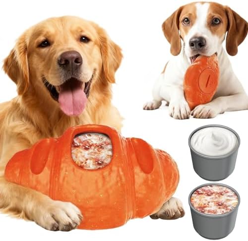 Dog Toys for Large Dogs, Dog Toys for Aggressive Chewers, Anxiety Relief for Dogs Toy, Indestructible Frozen Treat Toy National Pet Day Gifts for Peanut Butter Reduces Anxiety