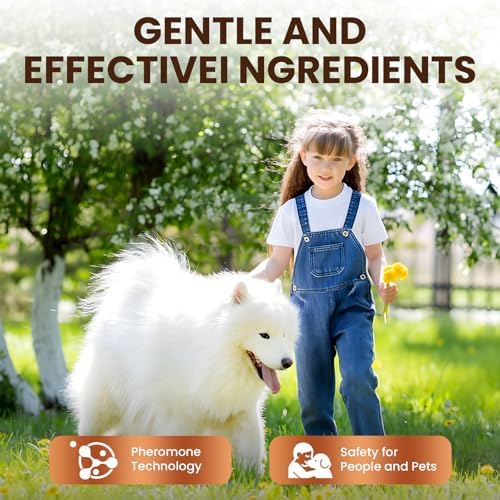 Dog Pheromones Calming Diffuser to Calm Dogs 6 IN 1 Kit (2 Diffusers+4 Refills), 6 IN