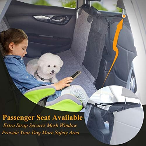 VIVAGLORY Dog Seat Cover Hammock - Heather Black, Large