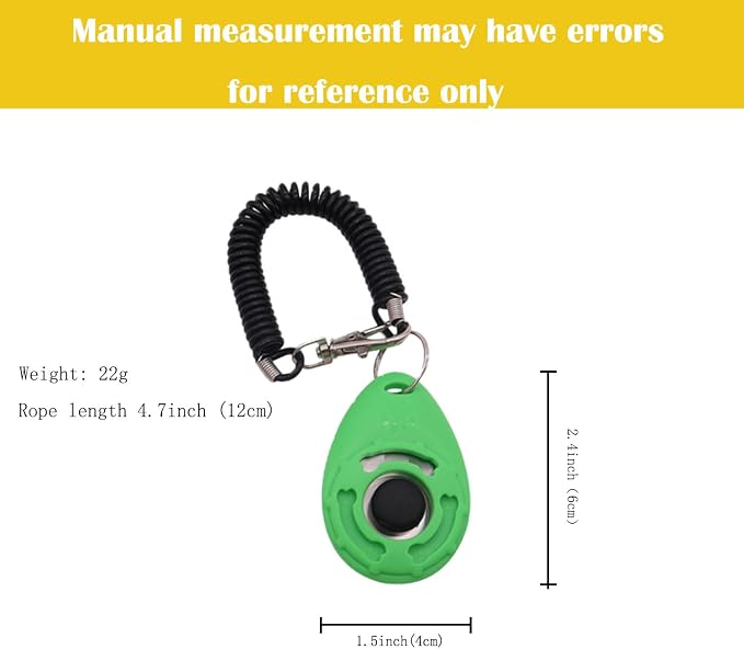 Dog Training Ring: Yellow Ring & Green Clicker