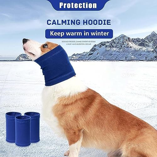 Nanaki Dog Calming Hoodie Quiet Head Cover Sleeve-Ear Covers Hood for Noise | Dog Snood for Fireworks,Bath, Grooming and Force Drying Head Protection, Anxiety Relief and Calming, Dog Neck and Ear Warmer