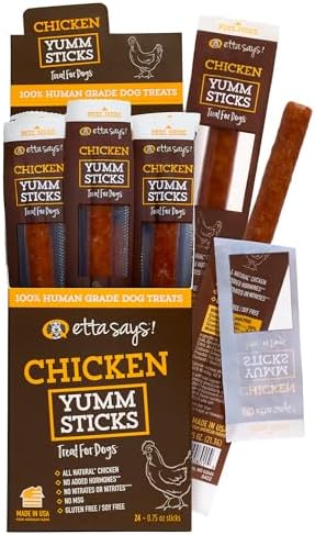 Etta Says! Yumm Sticks Chicken Jerky Dog Treats - 24ct