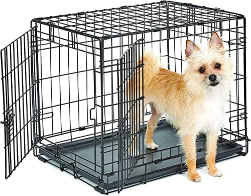 New World by Midwest 24-Inch Double Door Crate, for Small Breeds, 12-20 lbs