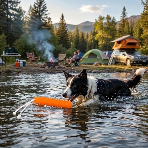 Dog Water Toys, 2 Pack Floating Bumper Fetch Toy Dummy | Interactive Retrieving Training Float Pet Rope Toy for Pool, Lake Outdoor Small Medium Large Dogs