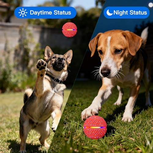 Interactive Dog Ball Toy, Automatic Moving & Rolling Dog Toy with 3 Modes, Self Rolling & Bouncing Ball to Keep Them Busy, for S/M Dogs, USB Rechargeable, E-TPU Pet Toy for Indoor & Outdoor Dogs