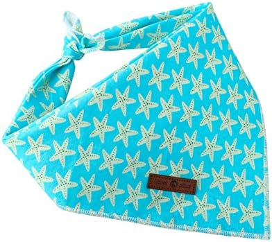 lionet paws Summer Dog Bandana Starfish for Small Medium Large Dogs, Small (Pack of 1), Small