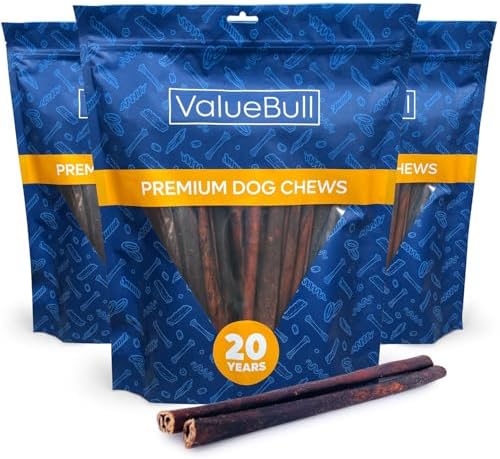 ValueBull Beef Collagen Sticks for Dogs, 12 Inch Medium Chew, 75 Count