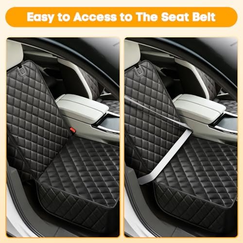 PETICON Front Seat Car Cover - 2-Pack, PU Leather
