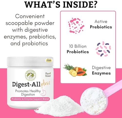 Probiotics for Dogs and Cats for Gut & Digestive Health, 2 Oz, 57 Scoops
