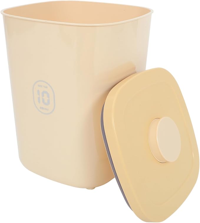 Large Capacity Airtight Dog Food Storage Bin with Vacuum Seal, Large, Yellow