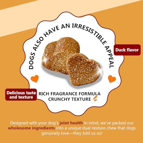 Dog Hip & Joint Chews 120 Count – Glucosamine, Chondroitin, MSM