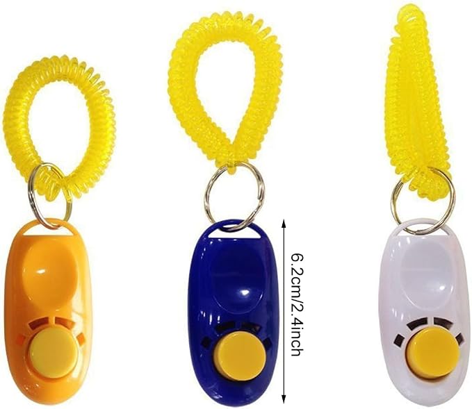 Pet Training Clicker with Wrist Strap, 3 Pack