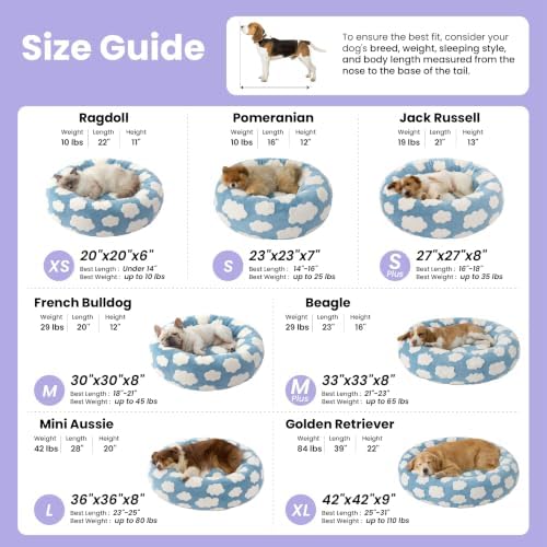 LE SURE Shown on TV Jacquard Donut Cute Cat Beds Indoor,Green 20x20x6in