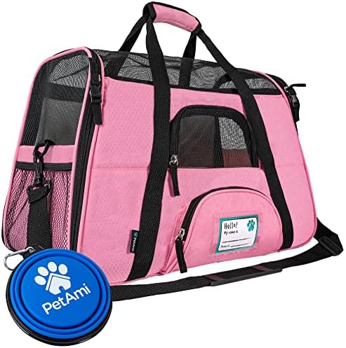 PetAmi Airline Approved Pet Carrier, Cats & Small Dogs, Large, Pink