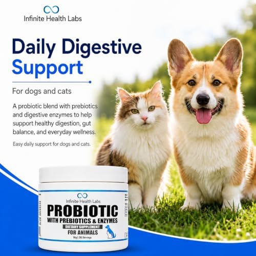 Probiotic Powder for Dogs & Cats with Prebiotics & Digestive Enzymes, 50 g