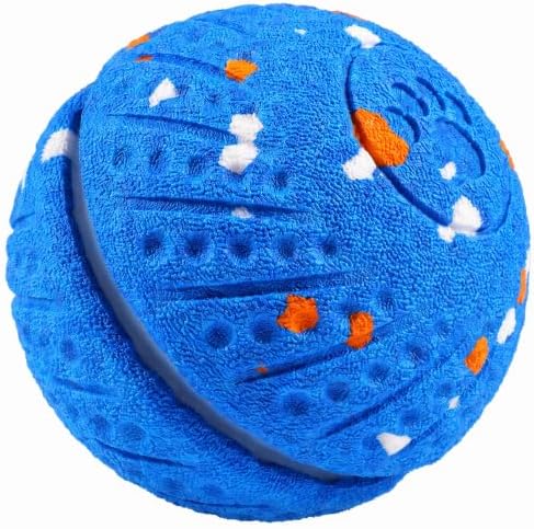 Interactive Dog Ball - Automatic Moving Dog Toy for Small Dogs, Non-Toxic Interactive Dog Toys with Squeaky, Bouncing Pet Ball for Indoor Outdoor Fetch Play (Blue)
