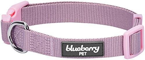 Blueberry Pet Pretty Picks Girly Triangle Pinkish-Purple Cotton Blend Neckerchief Scarf Bandana Adjustable Dog Collar, Small, Neck 12"-16"