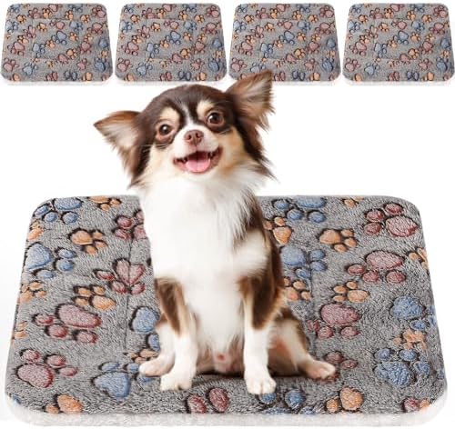 Tuanse 4 Pack Soft Pet Bed Mat Small Dog Crate Fleece