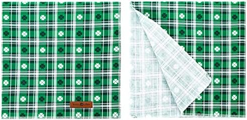 lionet paws St Patricks Dog Bandana for Small Medium Large Dogs, Small (Pack of 1), Small, Green