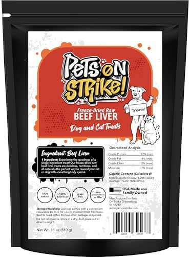Single Ingredient Freeze Dried Beef Liver Dog Treats, 18 oz