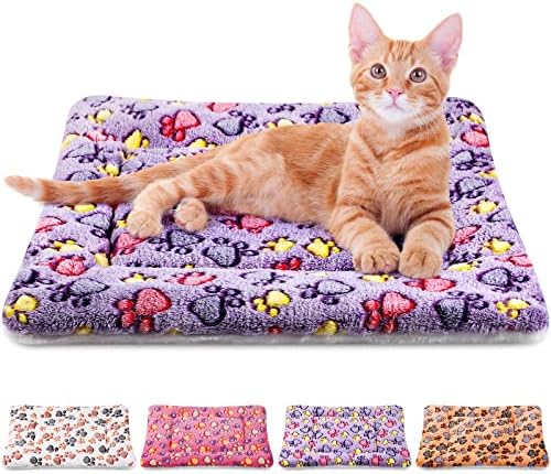 Tuanse 4 Pack Soft Pet Bed Mat Small Dog Crate Fleece