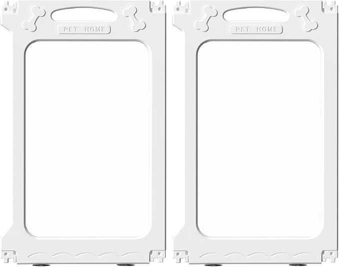 Clear Dog Playpen Extension Panels, 2 Pack, Height 24 inch, White