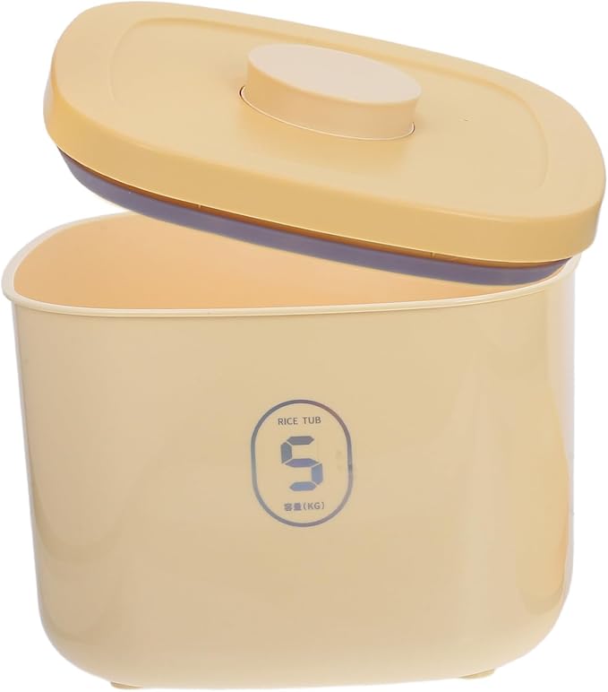 Tofficu Airtight Small Yellow Pet Food Storage Container Vacuum-sealed Dog and Cat Food Bin Moisture-proof for Daily Snack Organization