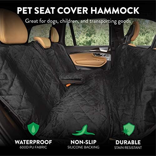Plush Paws Luxury Rear Seat Protector - Regular Charcoal, Hammock