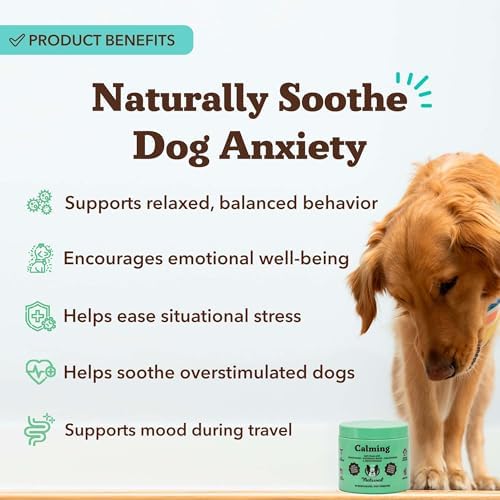 Natural Dog Company Calming Chews for Dogs, Chamomile, Valerian