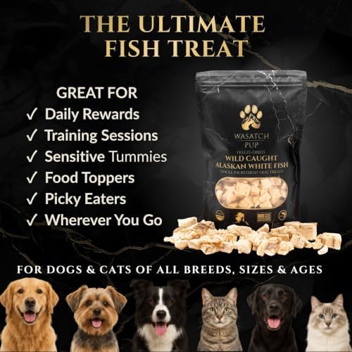 Freeze Dried Alaskan Whitefish Dog Treats, Natural Dog Treats