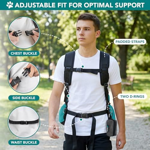 PetAmi Dog Carrier Backpack, Hands-Free Front Carrier, 10 lbs, Teal Blue