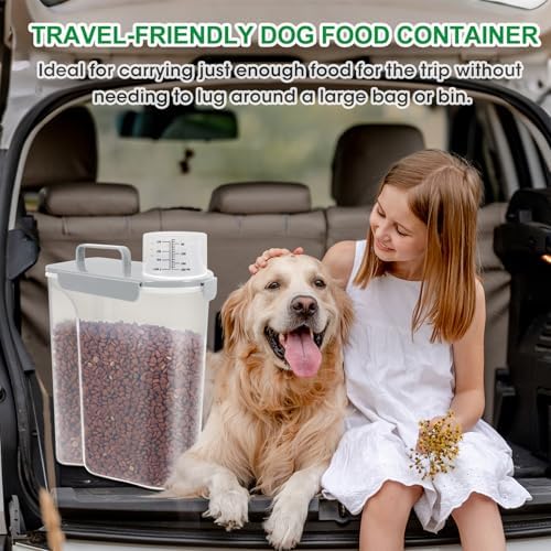 TBMax 10 lbs Cat Dog Food Storage Container, 10 lbs, Gray