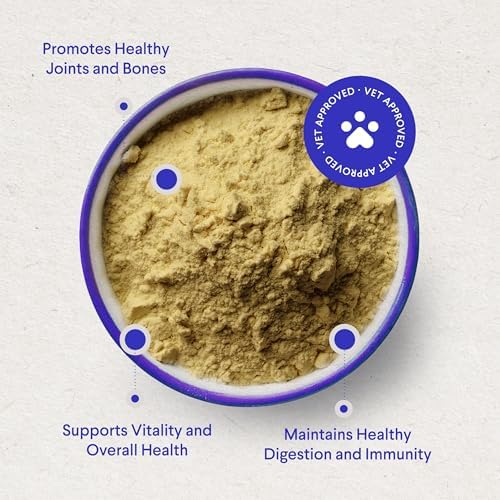 WONDER PAWS Bone Broth Powder Plus Omega Max Fish Oil - for Dog's Skin Health, Respiratory Support, Joint Care & Immune Support – Bone Broth 90 Scoops - Omega Max 16 Ounces