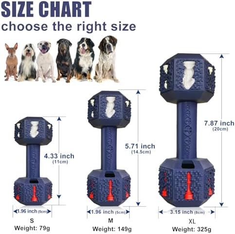 Dog Chew Toys for Aggressive Chewers,Food Grade Non-Toxic Dental Pet Toy,Tough Durable Indestructible Dog Toys for XSmall Dogs.Blue（5IB-8IB）