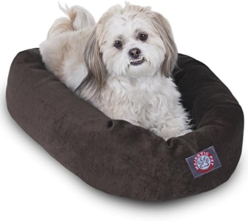 Majestic Pet Villa 24 Inch Shredded Memory Foam Dog Bed for Small Sized Dog 24x19x7 Inch–Orthopedic Pet Bed - Washable Small Puppy Mat with Head Support-Storm