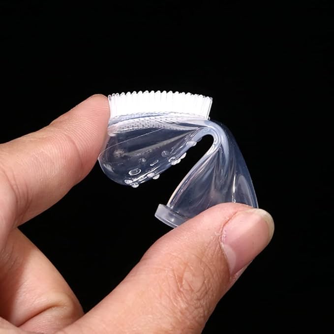 TopHomer 6 Pcs Pet Finger Toothbrush Puppy Teeth Brushing Kit Extra Soft Silicone Bristles Dog Toothbrush and Cat Toothbrush Portable Cleaning Fingerbrush for Home Hospital Travel