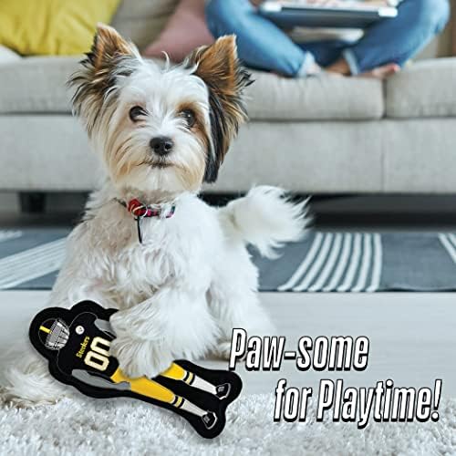Pets First The 1st Ever Tough but Smooth Dog Toy NFL Pittsburgh Steelers Football Athletes Player Tough Pet Toy. A Premium Quality Doggie Toy with Built-in Squeaker. Sports Fans Favorite Chew Toy