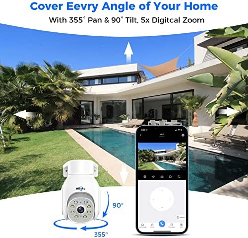 Hiseeu Security Camera Wireless Outdoor, 3MP 24/7 Recording Outdoor Camera