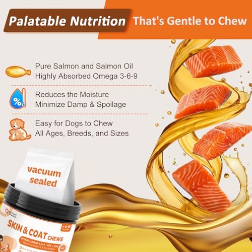 Natural Target Omega 3 Fish Oil for Dogs, 120 Salmon Flavored Soft Chews