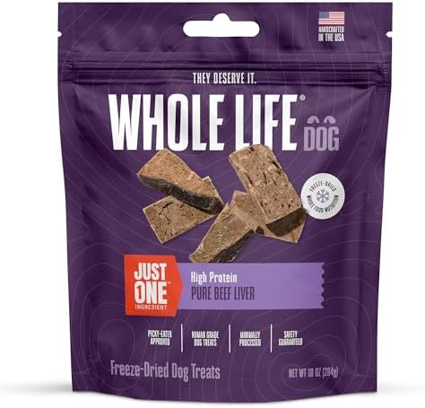 Whole Life Just One Beef Liver Freeze-Dried Dog Treats - 10 oz
