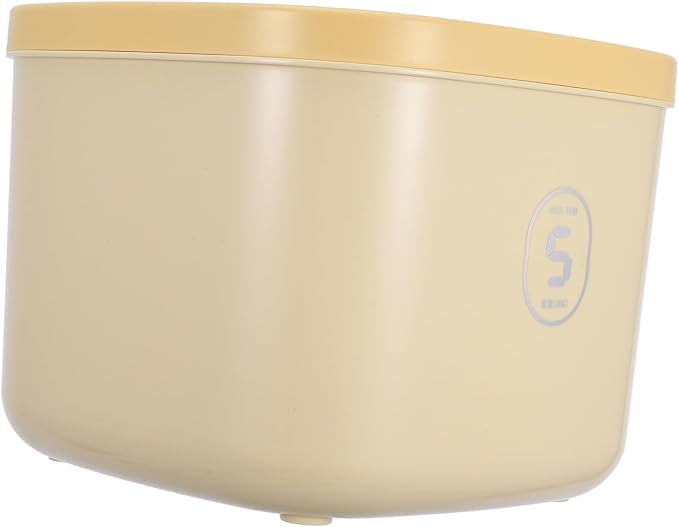 Abaodam Vacuum-sealed Pet Food Storage Container Large Capacity Airtight Dog and Cat Food Bucket Moisture-proof Yellow Small Size for Daily Puppy and Kitten Feeding