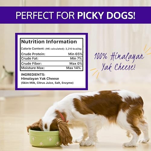 HOLI Dehydrated Himalayan Yak Cheese Dog Food Topper - All Natural Dog Food Flavor Enhancer - (6oz 2-Pack)